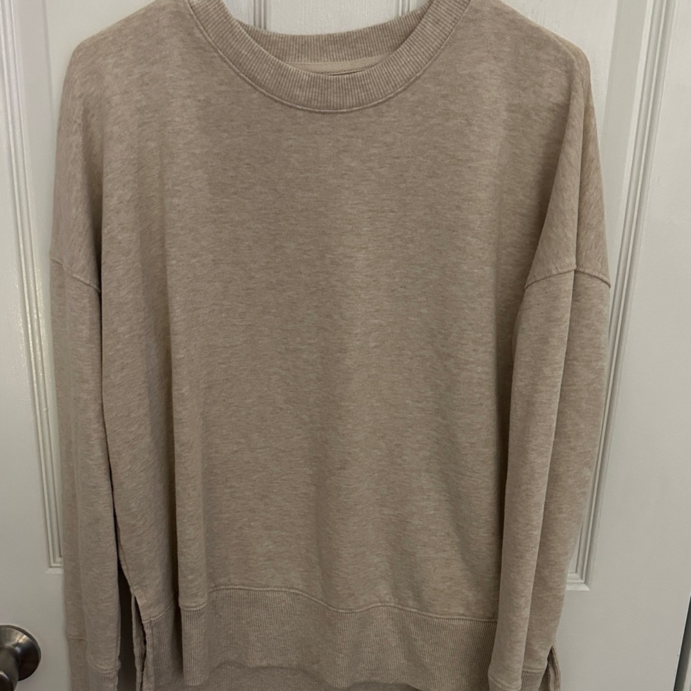Time and Tru Light Tan Crewneck Top